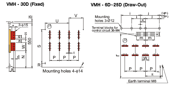 Схема воздушных автоматических выключателей VMtec «Maxi» 630 - 6300 А