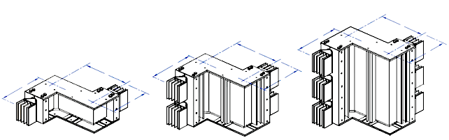 Угловая секция горизонтальной установки распределительного шинопровода VMtec